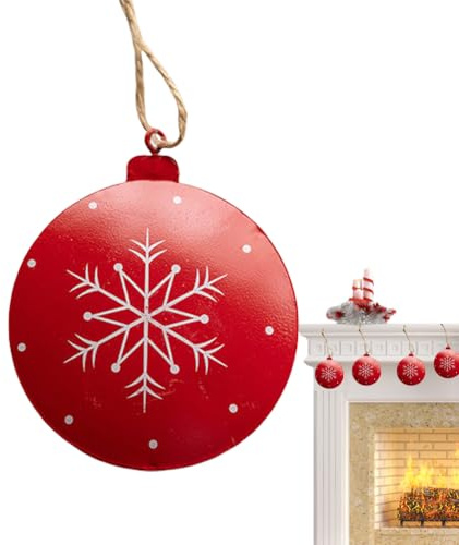 Schneeflocken-Anhänger,Metallstern Weihnachtsschmuck - Runder Stern Rostfester Handwerksanhänger Dekoration für Haus Fenster Türen Garten Weihnachtswände sowie für Innen- und