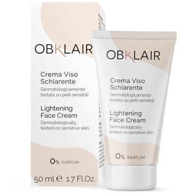 OBKLAIR Crema Viso Antimacchie Donna con Acido Cogico Sbiancante 50ml