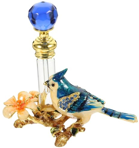 GARVALON Botella de Perfume Vintage de Vidrio Esmaltado 4Ml Frasco Recargable Portátil para Aceites Esenciales y Fragancias Frascos Decorativos Pequeños para Hogar y Obsequio
