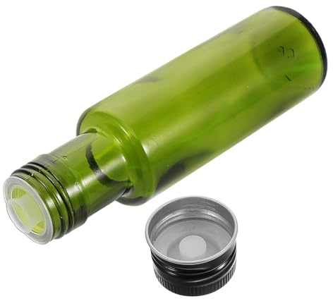 Gatuida Botella Compacta y Resistente 100ml de Vidrio Redonda de Aceite de Oliva Tapa Sellada Adecuado para Cocina y Viaje