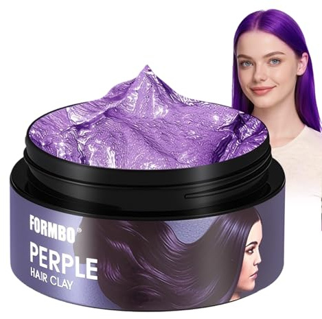 Purple Hair Dye Wachs, Temporäre Haarfarbe Lila mit Sofort Effekt, Natürliche Formel Lila Haarfarbe für Alle Haartypen, Purple Hair Dye für Frau & Männer, Ideal für Party, Cosplay & Alltag, 100g