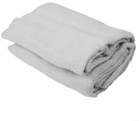 Manta ignífuga para uso industrial alto, tela de fibra cerámica con clasificación A1 de 2 mm de grosor, resistente al calor hasta 1260 °C, 1 m de ancho x 0,5 m