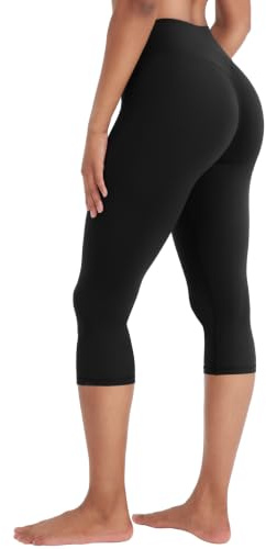 ZAAYO Legging Capri invisible Scrunch 3/4 pour femme - Pantalon de yoga | Taille haute, sans coutures, doux au beurre, pantalon capri d'été pour femme, legging de sport 3/4, 7/8 pour femme
