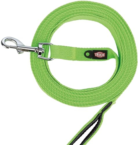 TRIXIE Schleppleine M–L, 5 m 20 mm in apfel - Lange Hundeleine für Training und Outdoor - für mittelgroße bis große Hunde - 19904