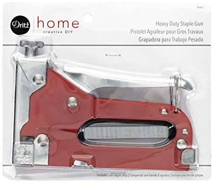 Dritz Home 9052 Heavy Duty Staple Gun, 7/16-Inch with 100 Staples , Black