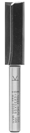 ENT 10222 Fresa ranuradora, en carburo, vástago (S) de 6 mm, diámetro (D) de 10 mm, NL de 30 mm, SL de 32 mm, GL de 62 mm