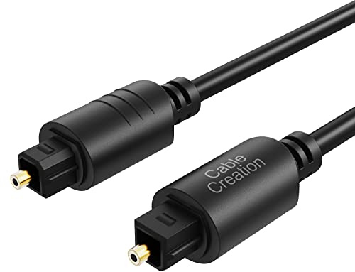 CableCreation 12FT Digital Optical Audio Cable, Toslink Cable Male to Male Digital Optical Cable with Gold-Plated Connector for Home Theater, Sound Bar, VD/CD Player,Blu-ray Players &More