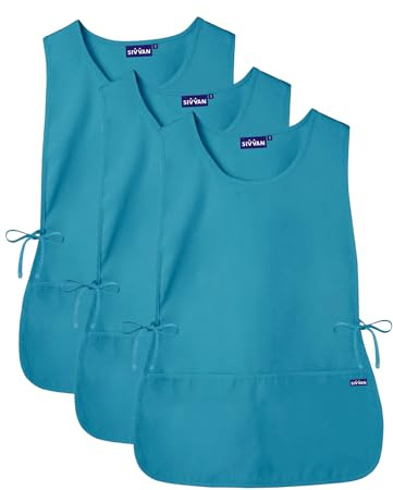 Sivvan Unisex Apron - Cobbler Apron 3-Pack - S87003 - Teal Blue - X