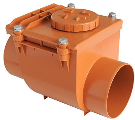 First Plast nrc140 a Soupape anti-retour en pVC à scellement, rouge, diamètre 140 mm