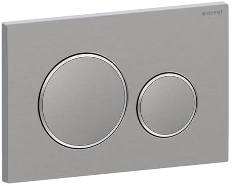 Placa de accionamiento Geberit Sigma20 para sistema de 2 descargas, 115.882.SN.1, Color: acero inoxidable cepillado