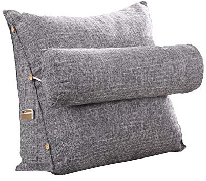 Coseyil Cojín de espalda para lectura, cojín triangular para respaldo, cojín de cuña, almohada de cintura, sofá, silla de oficina, cama, almohada de almohada