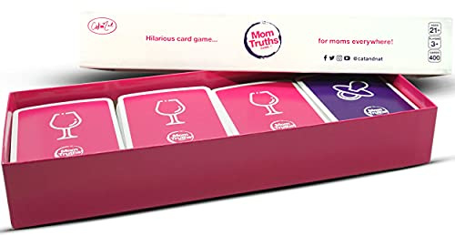 Mom Truths Party Game - Only Raw and Uncensored Game for Moms from Cat and NAT The Funniest Mom Influencers- 400 Cards