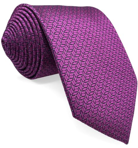 S&W SHLAX&WING Herren Tie Luxury Krawatte Fuschia Color Sólido