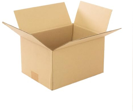 25-pack förstärkta kartonger med mått 25 x 20 x 15 cm och enkel kanal - tillverkad i Spanien av slitstark återvunnen kartong för frakt, förvaring och flyttning