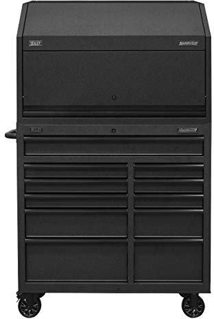 Sealey 1030mm Hutch Toolbox & Rollcab Combo/Tool Chest on Wheels - AP41HBESTACK