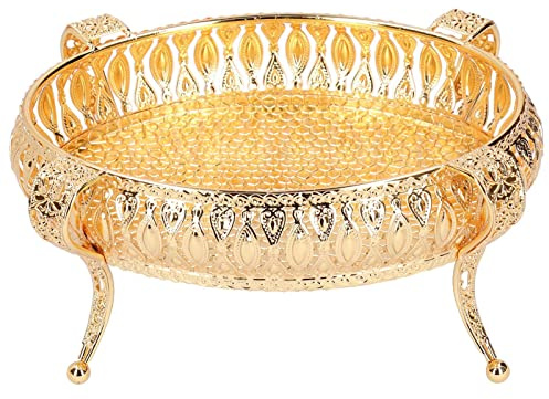 Obstschale, Europäischer Stil Runde Tablett Gold Süßigkeitenschale Küchen Gadgets Für Party Hochzeit