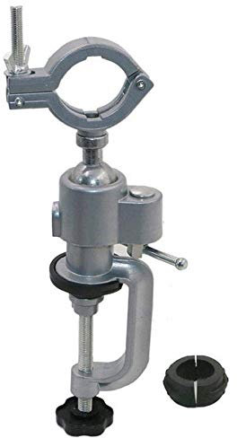 ANCLLO Taladro eléctrico soporte amoladora eléctrica, tornillo banco mesa, tornillo banco giratorio universal 360°, trabajo DIY taladro eléctrico aleación aluminio multifuncional ajustable banco fijo