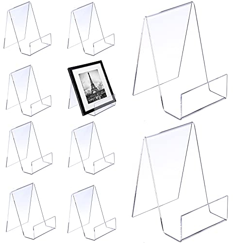 10PCS Klarer Buchständer aus Acryl,Warenträger als Buchstütze und Aufsteller,Transparenter Acryl Tablet Halter zum Anzeigen von Fotos, Büchern, Noten, Notebooks, Handwerk, Kunstwerken