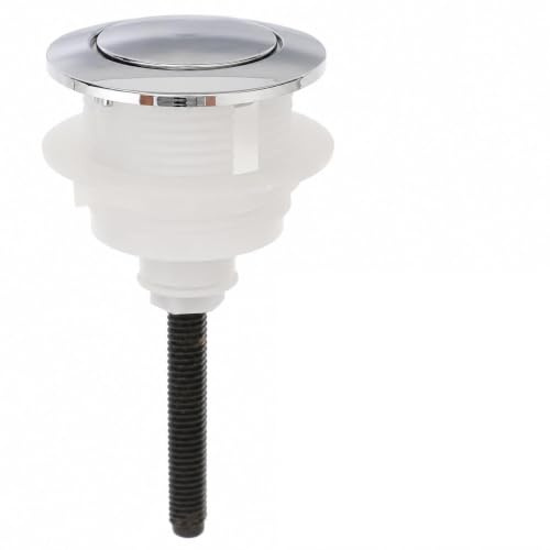 Cabilock Botón De Descarga De Inodoro Universal De Plástico Resistente Diseño De Un Solo Botón Fácil Instalación para Baños Domésticos Y Públicos