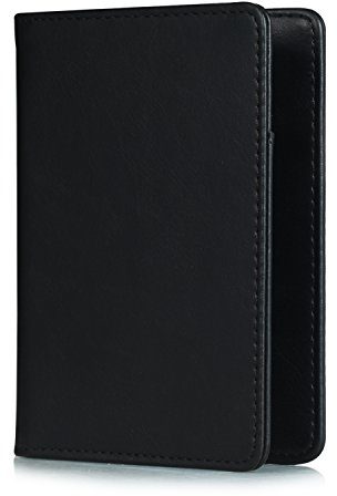 HEISHAYU Reisepasshülle -Reisepass Schutzhülle Geeignet für Ausweise, Kreditkarten, Reisedokumente,Schwarz