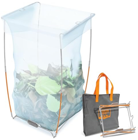 Yukon Glory™ Bin Bag Holder | Stainless Steel Foldable Support Stand | Camping Bin Bag Holder | Collapsible Trash Bag Organizer for Caravan Waste | Includes Carry Bag | 50 Liter Plastic Bag Holder