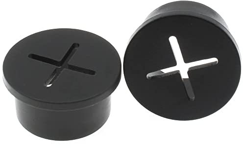10 Pcs Cable Cord Grommet Flexible Silicone 25mm Black Rubber Grommets, Cable Wire Hole Cover for USB Cable