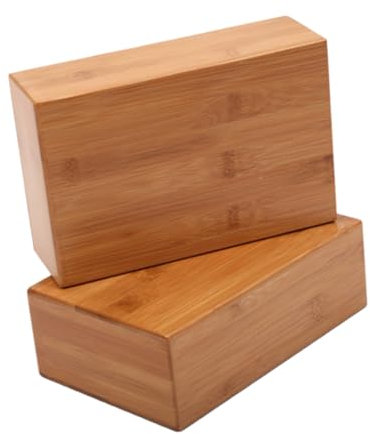 KOMBIUDA Natürlicher Bambus Yoga-block Langlebiger Holz-yogablock Mit Ergonomischem Design Rutschfeste Fitnesshilfe Für Zuhause Stabiler Trainingsstein Zur Unterstützung Und Ausrichtung Bei