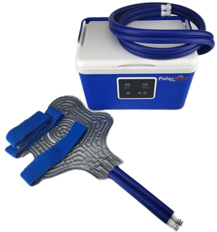 Cold Therapy Machine by Polar Sport - Ice Water Circulation System with Large Adjustable Cold Pad for Pain in the Knee, Shoulder, Ankle, Neck and Recovery After Surgery with Pump (Large)