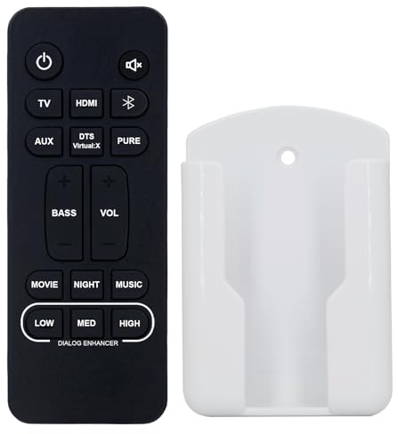 XINJISHIMIN Replacement Remote Control for Denon RC1242 RC-1242 RC-1245 RC-1251 DHTS217 DHT-S217 Home Theater Soundbar (with Mounting Bracket)