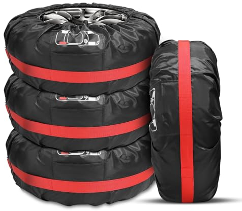 HOMURY Set di 4 borse per pneumatici, impermeabili, antipolvere, universali, per pneumatici da 19 – 23 pollici, trasporto e stoccaggio puliti (diametro 80 cm)