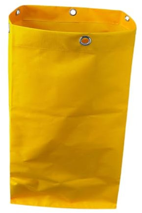 Milageto Cleaning Carts Bag Commercial Janitor Carts Bag Large Capacity Replacements Cleaning Trolley Cloth Bag for Cleaning Tools, 68x27.5x40cm