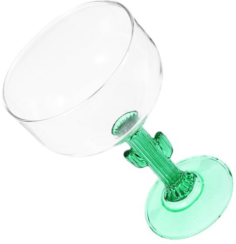 PAMINGONO Margarita Glass Creative Goblet Cactus-Shaped Wine Cup Drinking Cup Lovely Design for Cocktail Party Desktop Decor