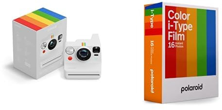 Polaroid - NOW+ Gen3 - Fotocamera istantanea Bluetooth connessa + Pellicola Colore (16 fotos) - Bianco