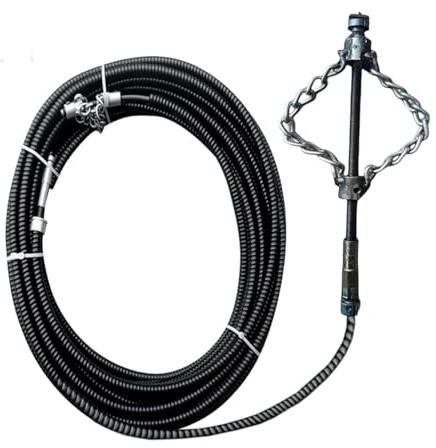 Drain Clog Remover Heavy Duty,Flex‑Shaft Sewer Descaling Chain,Flex Shaft Sewer Cleaning Tool,Used for Unclogging Various Sewer Pipes