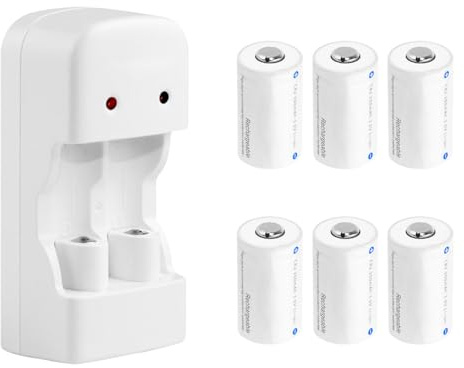 CR2 3V Lithium Batteries (8-Pack) Rechargeable CR 2 Battery for Temperature Sensor, Golf Rangefinder, Flashlight, Smart Switch Button Pusher, SQ1/SQ6/SQ40 Camera