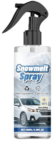 Spray de dégivrage de pare-brise – Liquide de dégivrage hivernal de 100 ml, agent rapide pour vitres de voiture, produit de dégivrage automobile sûr, dégivreur | Pour camion, pickup, scooter, SUV