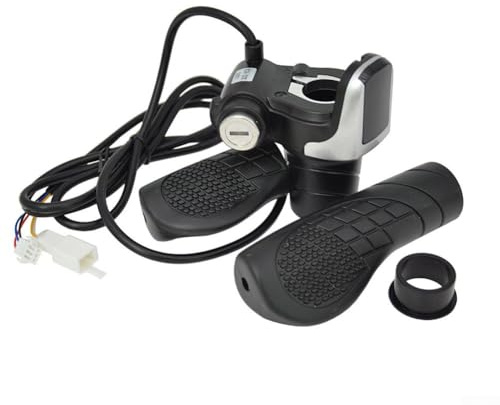Jotekonoby 36V Elettrico Per Display Bicicletta con Split Half Manubrio Throttle, Tachimetro LCD Impermeabile, Impugnatura Ergonomica Antiscivolo, Manubrio 22mm
