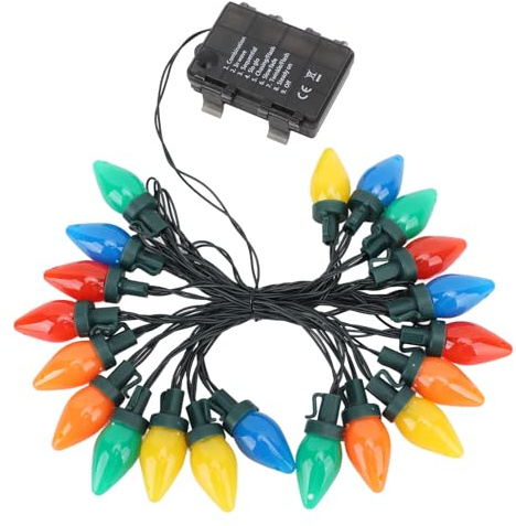 ACOGEDO C9 LED Natale 16 4 Piedi 20 LED C9 Luci Natalizie Alla Fragola per Esterni Interni Esterni Patio Decorazione della Festa Nuziale per Tutti i Giorni all'aperto Luci Natalizie a LEDC9