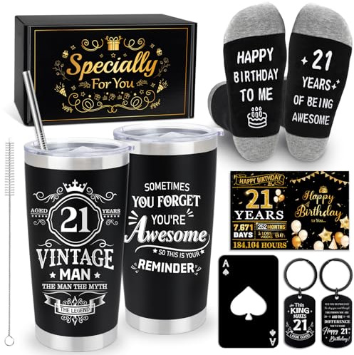 Epaing 21st Birthday Gifts for Men, Unique Funny Gift Baskets Set, 7 Pack
