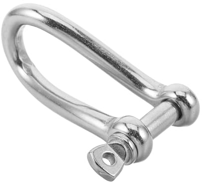 Cabilock Grillo a Forcella Ritorto in Acciaio Inossidabile Marino 10 Mm Perno a Vite per Ancoraggio, Grillo Girevole per Yacht e Vela, Resistente per Sollevamento e Attrezzature Nautiche
