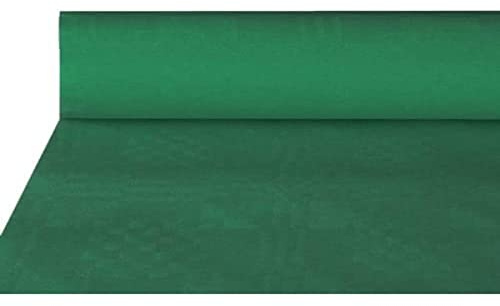 Damasttischtuch 50 m x 1 m dunkelgrün Papiertischtuch