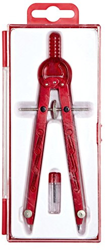 Alco-Albert 1355 – 12 Compasso con ruota dentata di guida, lunghezza 165 mm, rosso