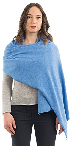 Dalle Piane Cashmere Damen Stola Kaschmir-Mix | Hochzeitsschal und Abendstola für Zeremonien und Reisen, 60x185 cm, vier Jahreszeiten, Geschenk für Sie, Made in Italy