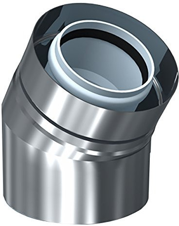 Bertrams LAS Bogen 30° außen, Edelstahl, DN 80/125