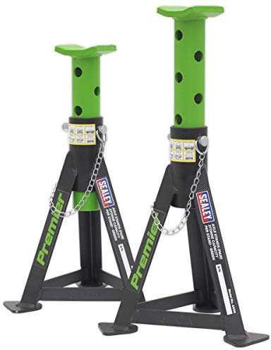 Sealey AS3G Axle Stands (Pair) 3tonne Capacity per Stand - Green