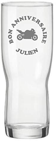 Gravure sur verre à bière New Pilsner 42 Cl personnalisé avec textes et logos (600 logos au choix)