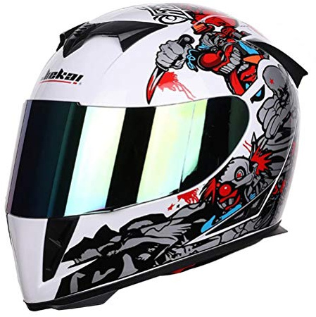 Integralhelm Mountainbike integralhelm getöntes Visier mit Doppelscheibe Stilvoller Rennhelm mit Schnellverschluss Casco Moto Motorradhelme Herren / Damen Integralhelm