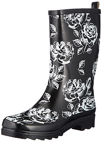 Beck dam 914 Black Roses gummistövlar, - svart - 40 EU