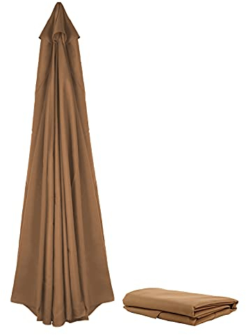 WERTSWF Auvent de rechange pour parasol déporté de 3 m, toile pour parasol déporté à 8 baleines