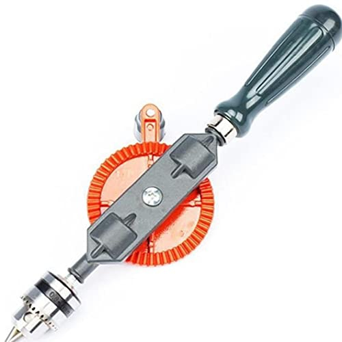 TOSSPER 1 Stück 1 / 4inch Manual Bohrer Doppelgetriebe Hand Schütteln Bohrwerkzeug Für DIY Woodworking Bohrer Lehre Kurbel